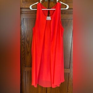 Holiday dazzle ✨ Vibrant Red Wide Strap Sleeveless Dress Keyhole back, Size 12